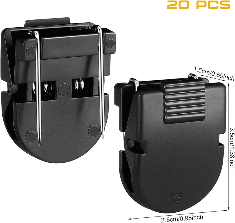 TORISING Cubicle Hooks 40 Pcs & Cubicle Clips 20Pcs Fabric Panel Wall Hooks Cubicle Clips Notes Memos Standard Size for Office Home Kitchen Room Board Hanging Supplies - Image 4